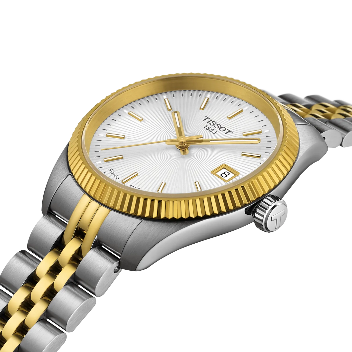 Tissot Ballade Silver Dial Two Tone Womens Quartz Watch T1562102203100