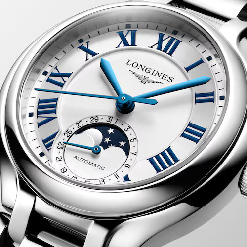 Longines PrimaLuna Silver Dial Stainless Steel Womens Watch L81264716