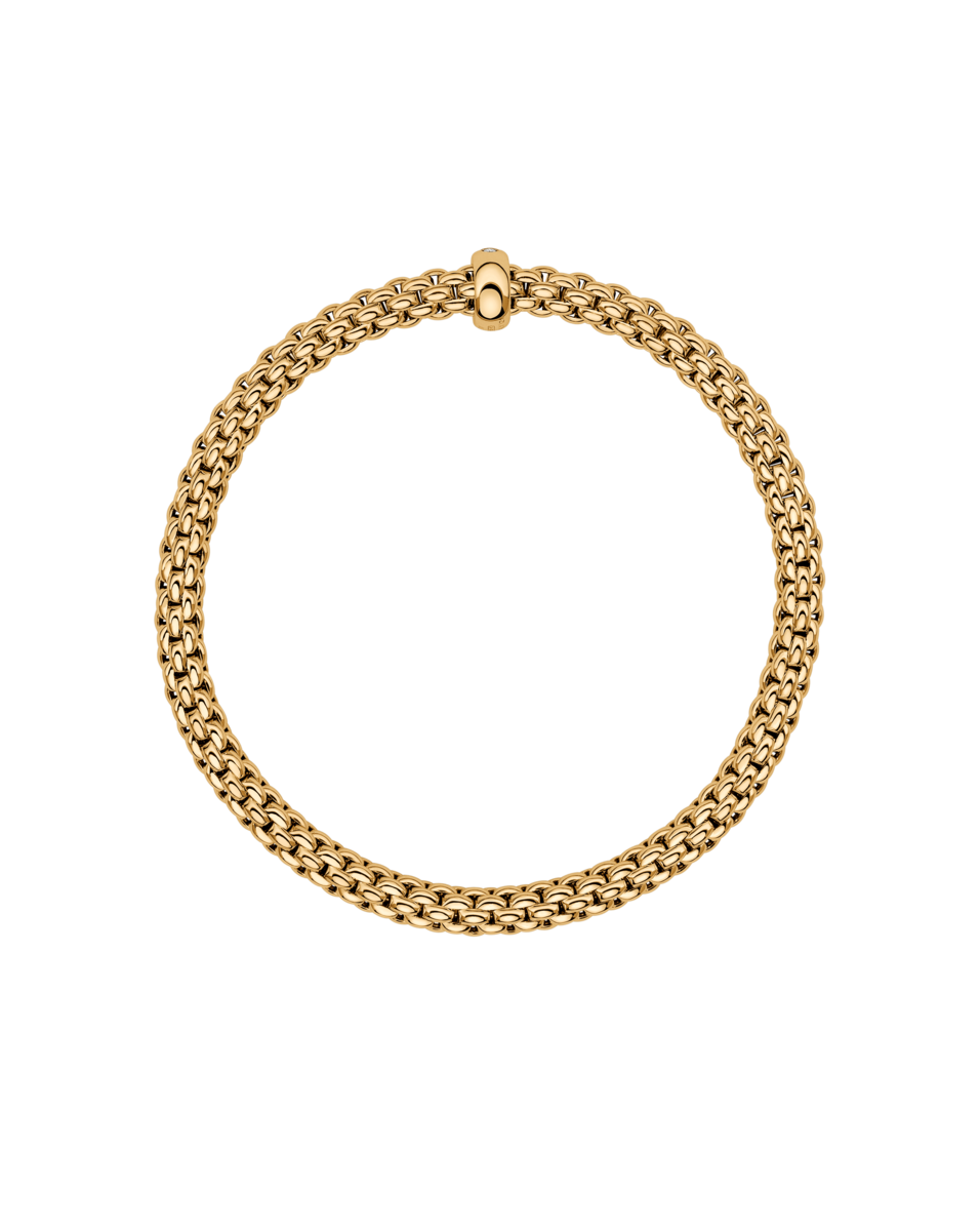 FOPE Flex'it Solo 18ct Gold & Diamond Bracelet