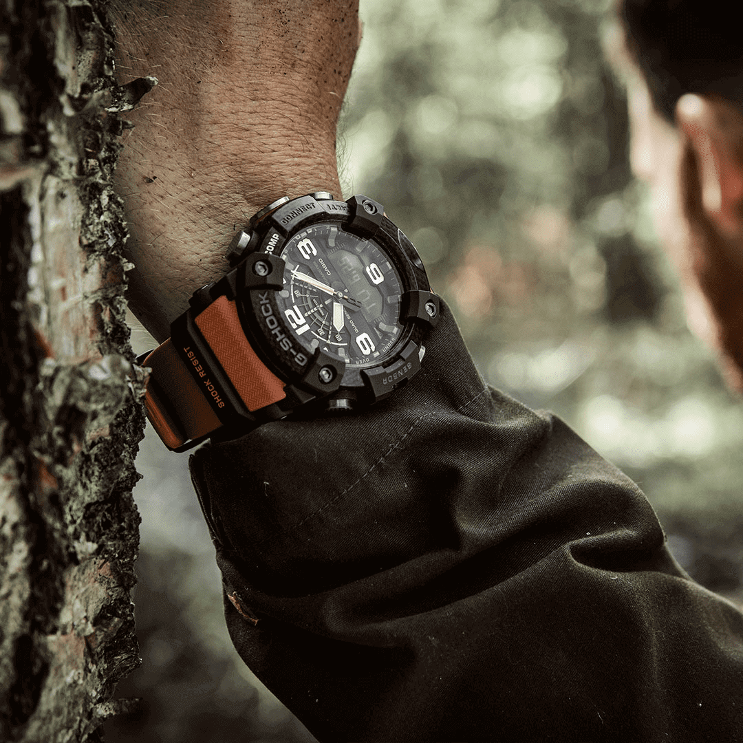 G-SHOCK Master of G MUDMASTER Carbon Core Guard Watch (Orange) GG-B100-1A9ER