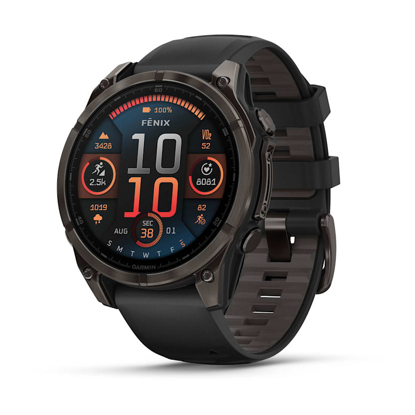 GARMIN fēnix 8 47mm AMOLED Sapphire Carbon Grey DLC Polymer & Titanium Smartwatch 010-02904-21