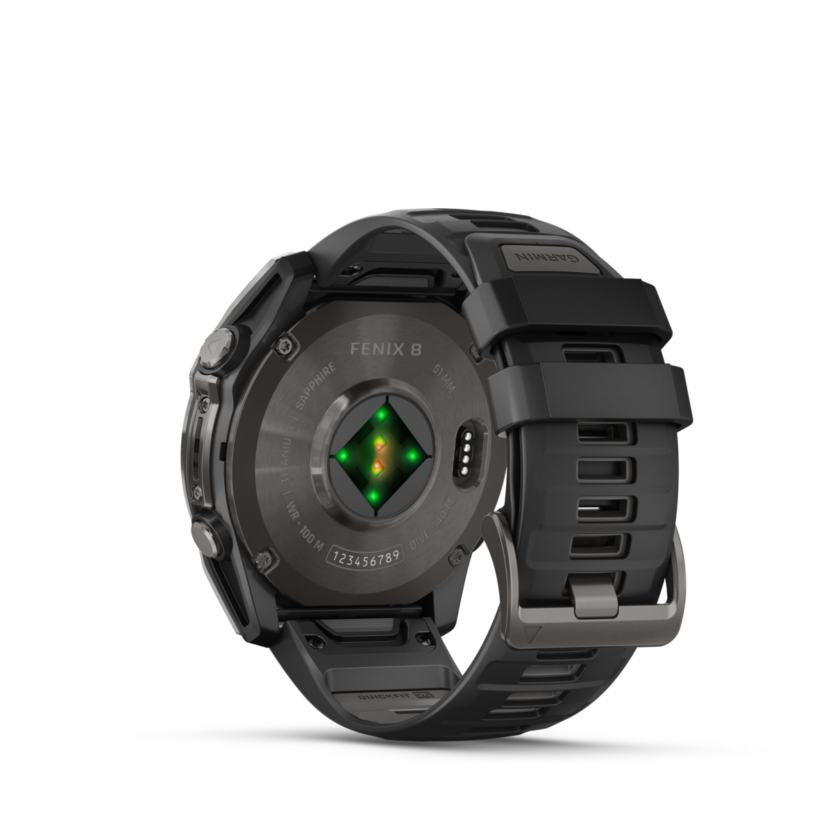 GARMIN fēnix 8 51mm AMOLED Sapphire Carbon Grey DLC Polymer & Titanium Smartwatch 010-02905-21