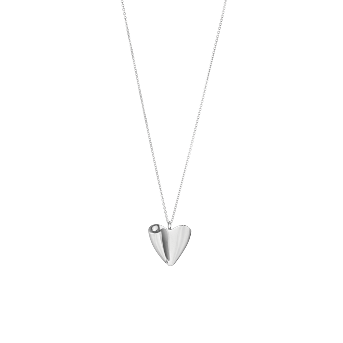 Georg Jensen 2024 HEART Folded Heart Sterling Silver Pendant