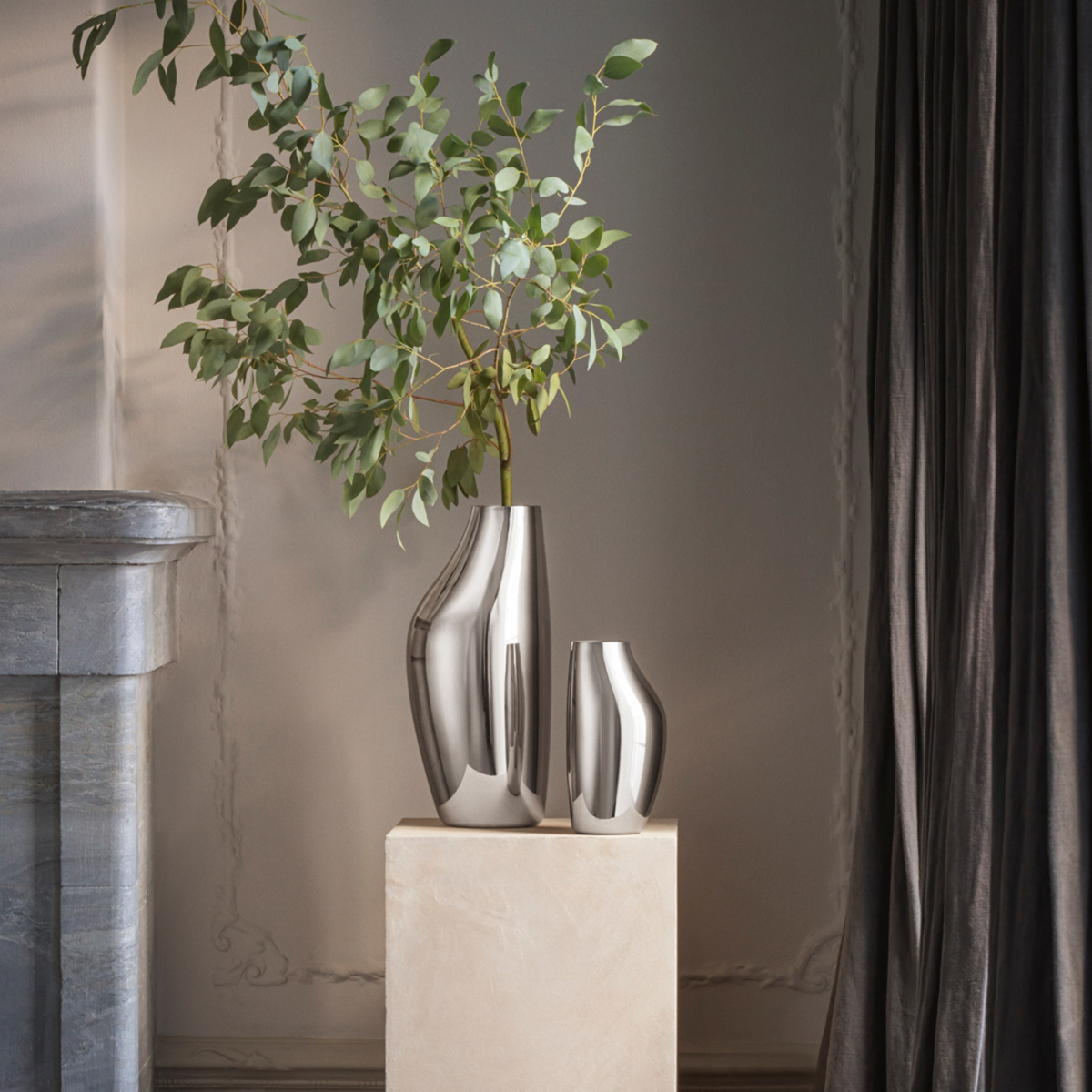 Georg Jensen Living SKY Floor Stainless Steel Vase 10019823