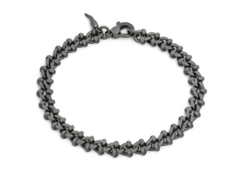 Giovanni Raspini Rhodium-Plated Sterling Silver Black Crab Chain Bracelet