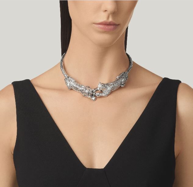 Giovanni Raspini Sterling Silver Leopards Necklace