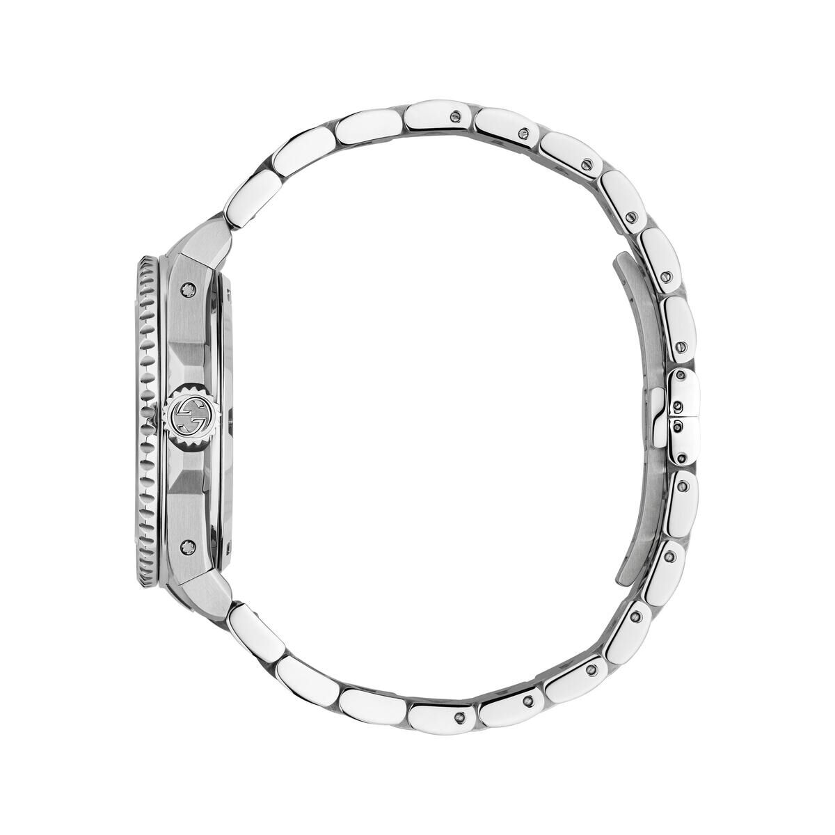 Gucci Dive Silver Dial Stainless Steel Mens Watch YA136354