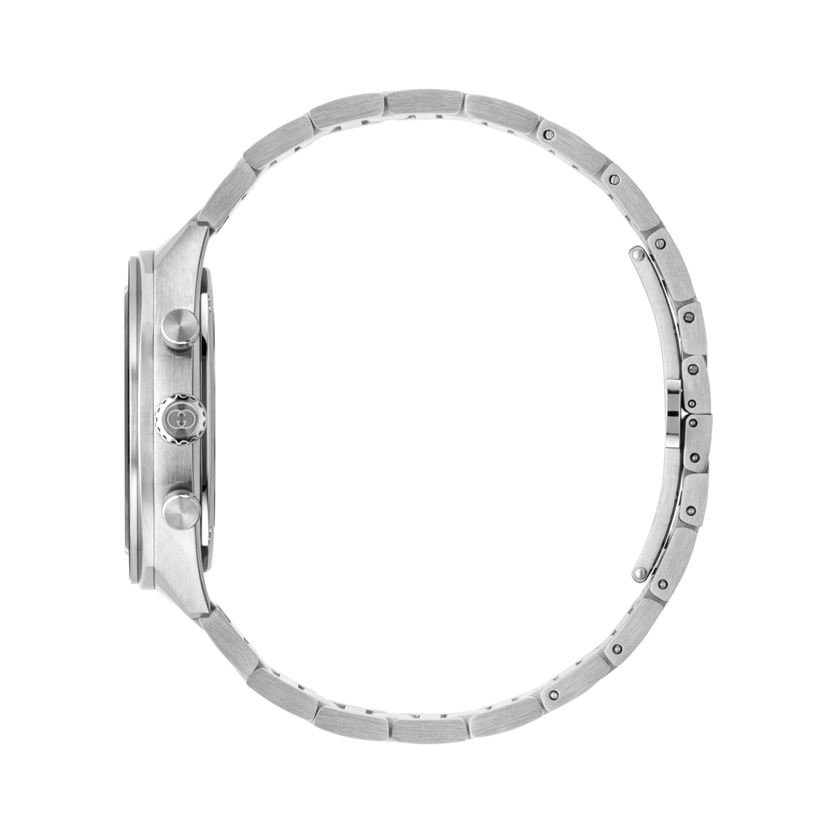 Gucci Interlocking Black Dial Stainless Steel Mens Quartz Chronograph Watch YA142316