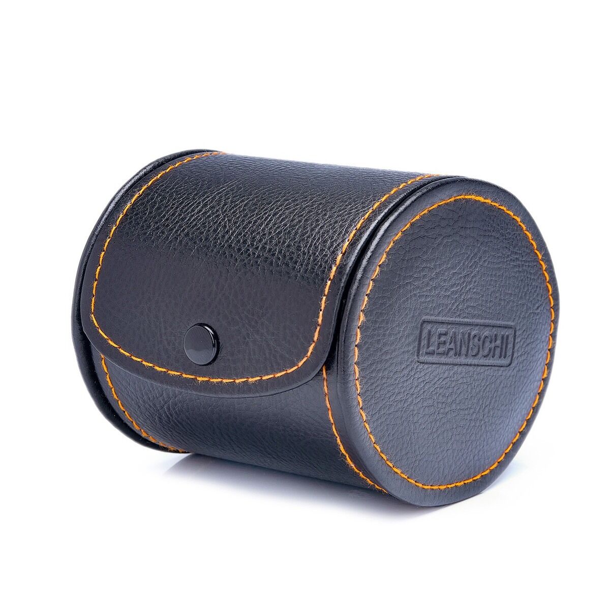 LEANSCHI Black Single Watch Travel/Storage Roll Case