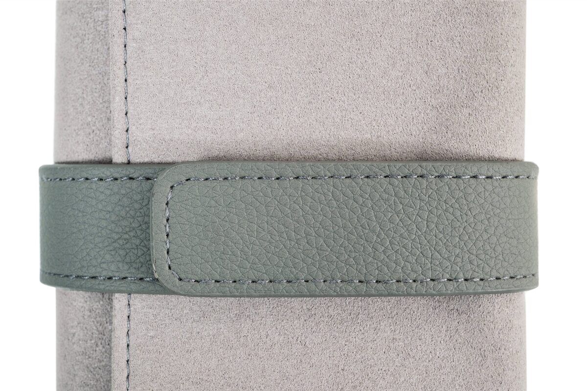 LEANSCHI Mouse Grey Jewellery Roll Travel Pouch Case