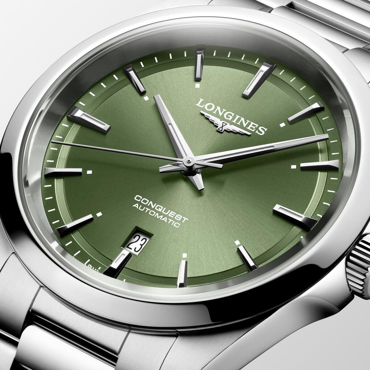 Longines Conquest Green Dial Stainless Steel Mens Watch L38304026