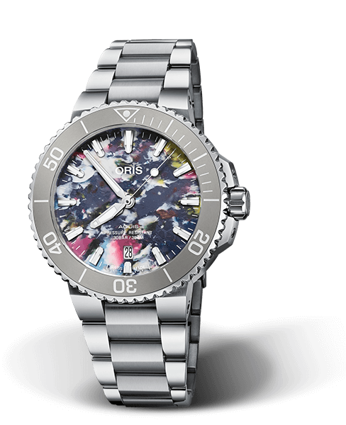 Oris Aquis Date Multi-Coloured Dial Stainless Steel Mens 41.5mm Watch
