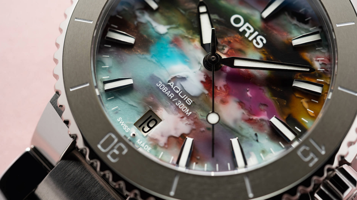 Oris Aquis Date Multi-Coloured Dial Stainless Steel Womens 36.5mm Watch