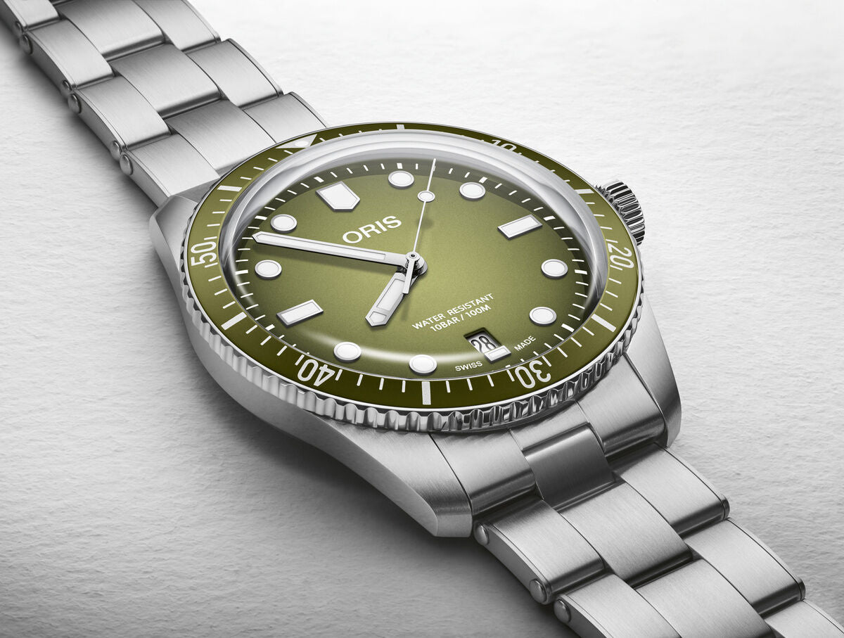 Oris Divers Sixty-Five Forest Green Dial Stainless Steel Mens Watch