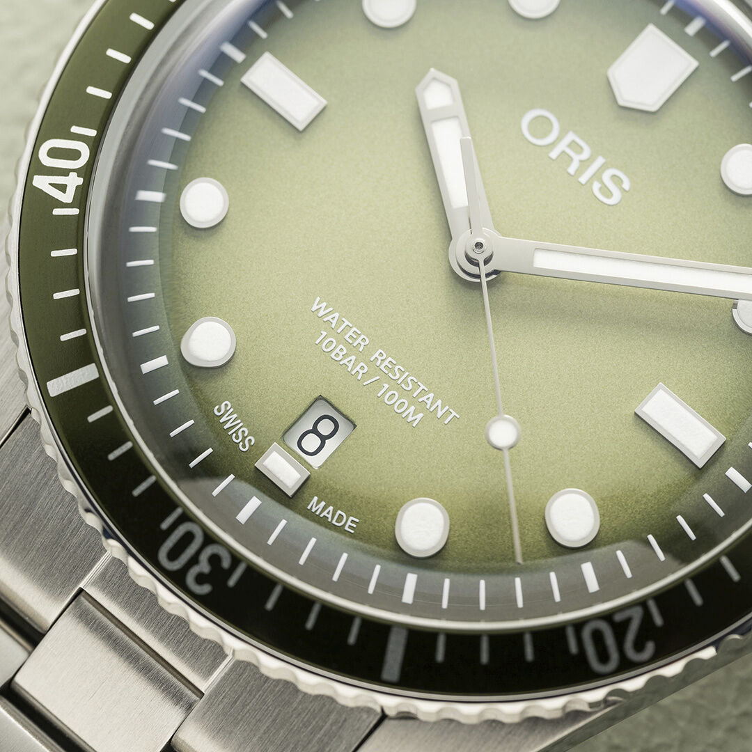 Oris Divers Sixty-Five Forest Green Dial Stainless Steel Mens Watch