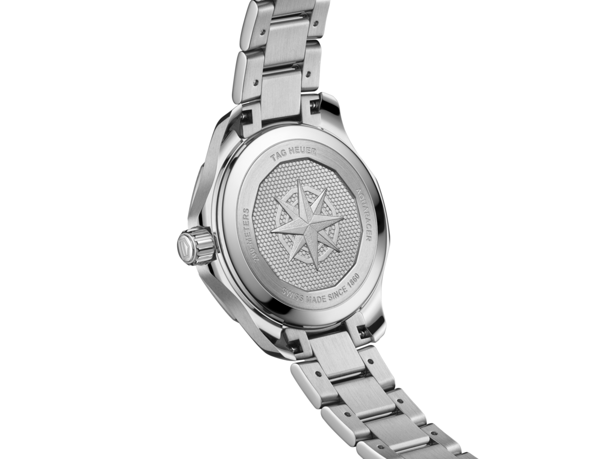 TAG Heuer Aquaracer Professional 200 Solargraph Stainless Steel Polar Blue Dial Womens Quartz 34mm Watch WBP1315.BA0005