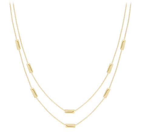9ct Gold Rectangular Cuboid Fancy Necklace