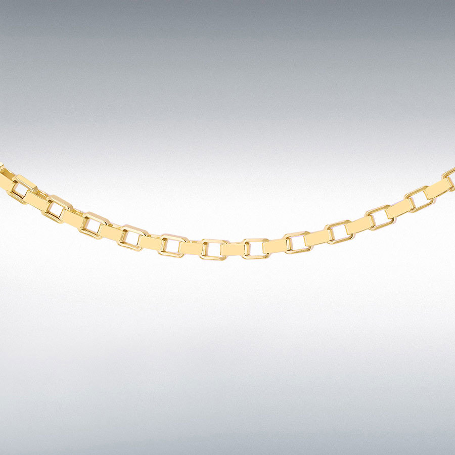 9ct Yellow Gold Square Paper Chain Link 20" Necklace