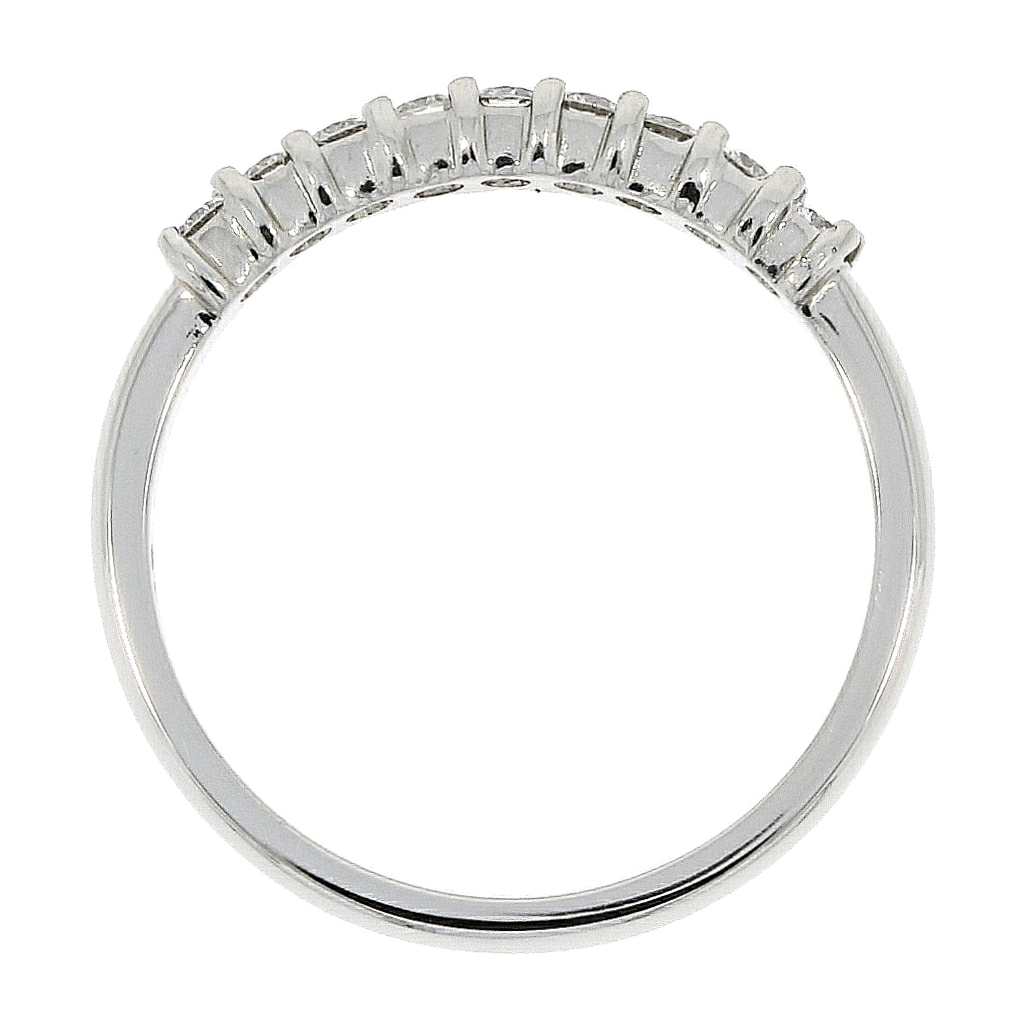 Platinum Claw Set Diamond 0.27ct Nine Stone Half Eternity Ring