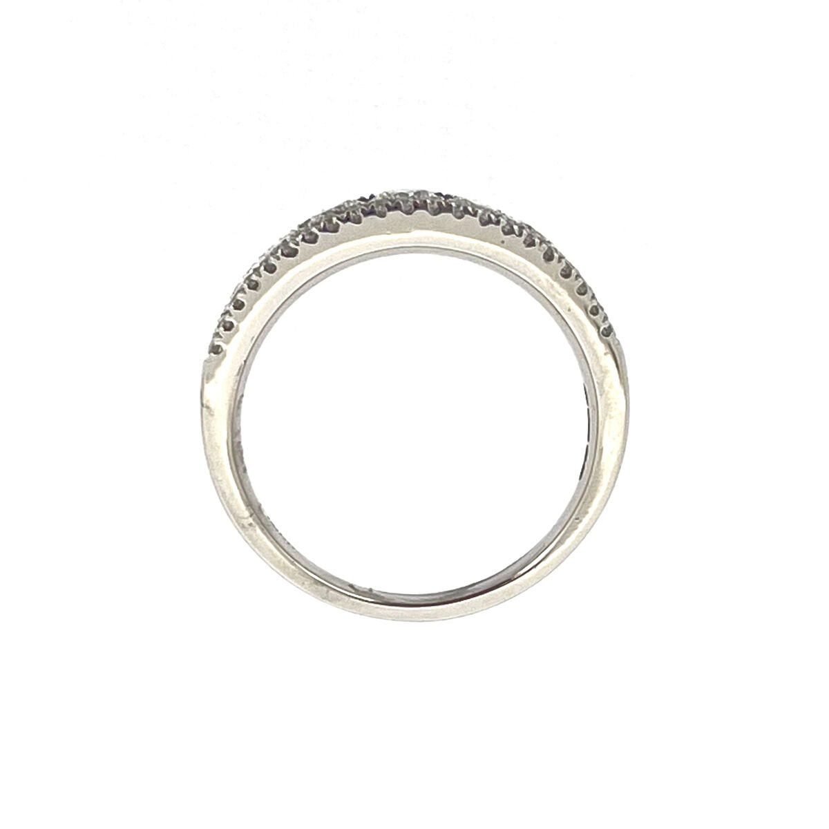 Platinum Three Row Graduated Diamond Set 1.00ct Dress Ring