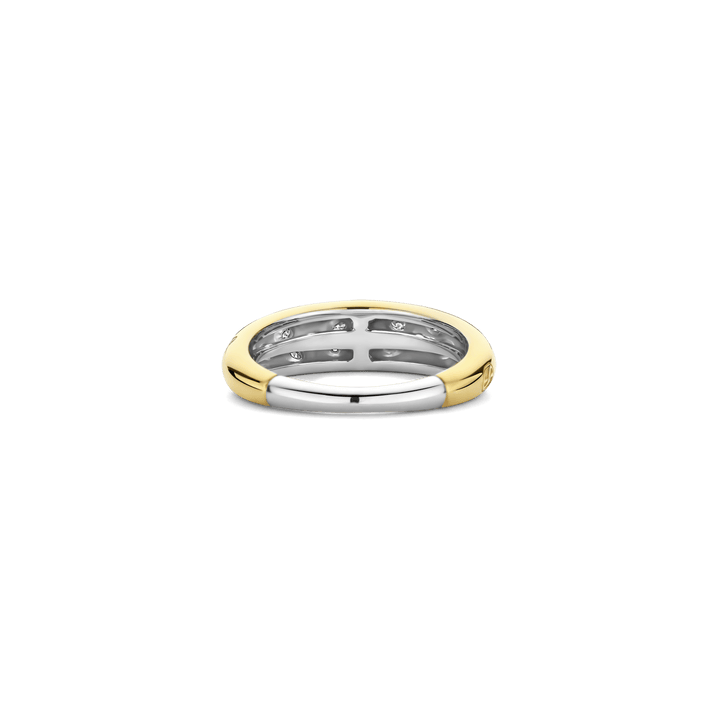 TI SENTO Gold Plated Sterling Silver Cubic Zirconia Set Ring