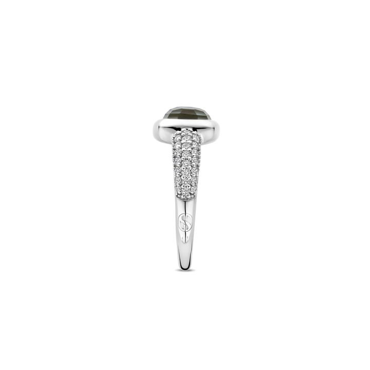 TI SENTO Sterling Silver & Gold Plated Cubic Zirconia Set Ring