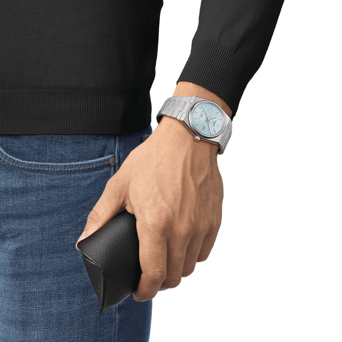 Tissot PRX Ice Blue Dial Stainless Steel Powermatic 80 Mens Watch T1374071135100