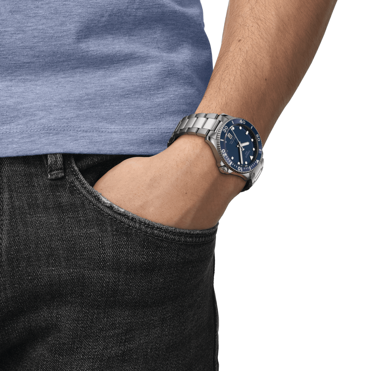 Tissot Seastar 1000 Blue Dial Stainless Steel Unisex Quartz Watch T1204101104100