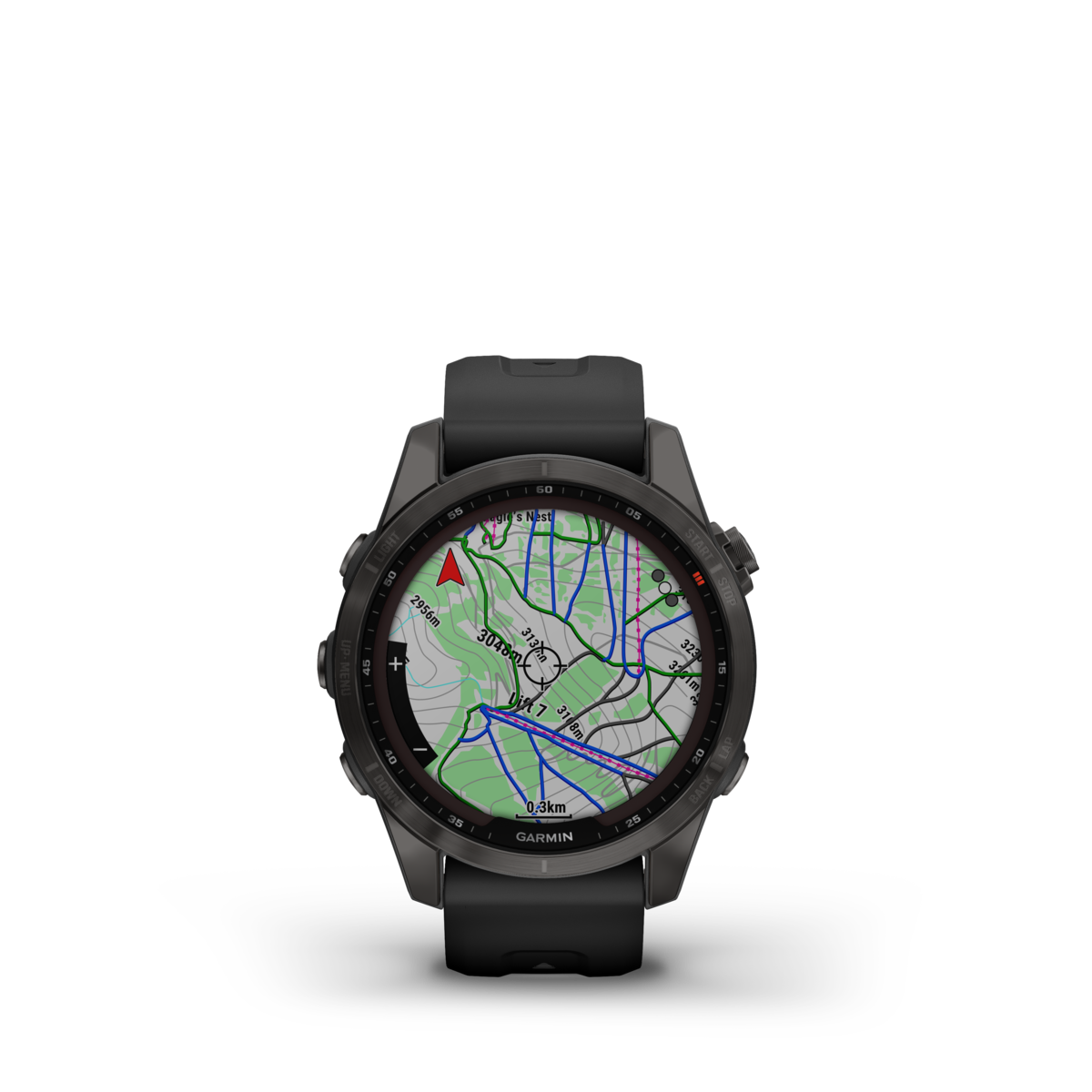 GARMIN fēnix 7S Sapphire Solar Carbon Grey Polymer & Titanium Smartwatch 010-02539-25