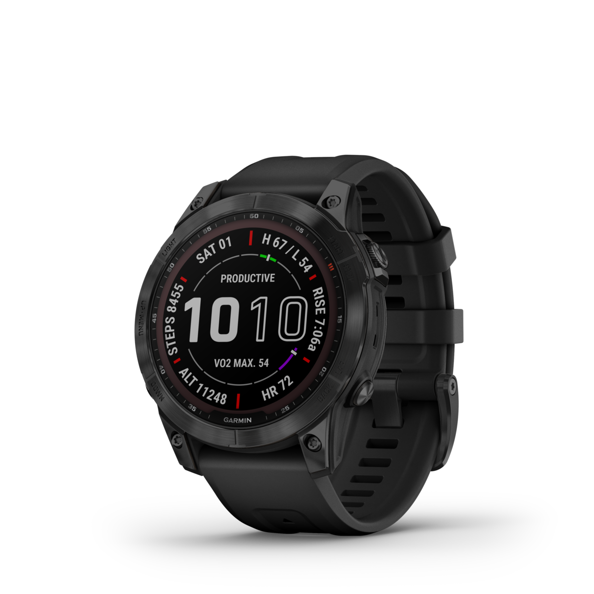 GARMIN fēnix 7 Sapphire Solar Black Polymer & Titanium Smartwatch 010-02540-35