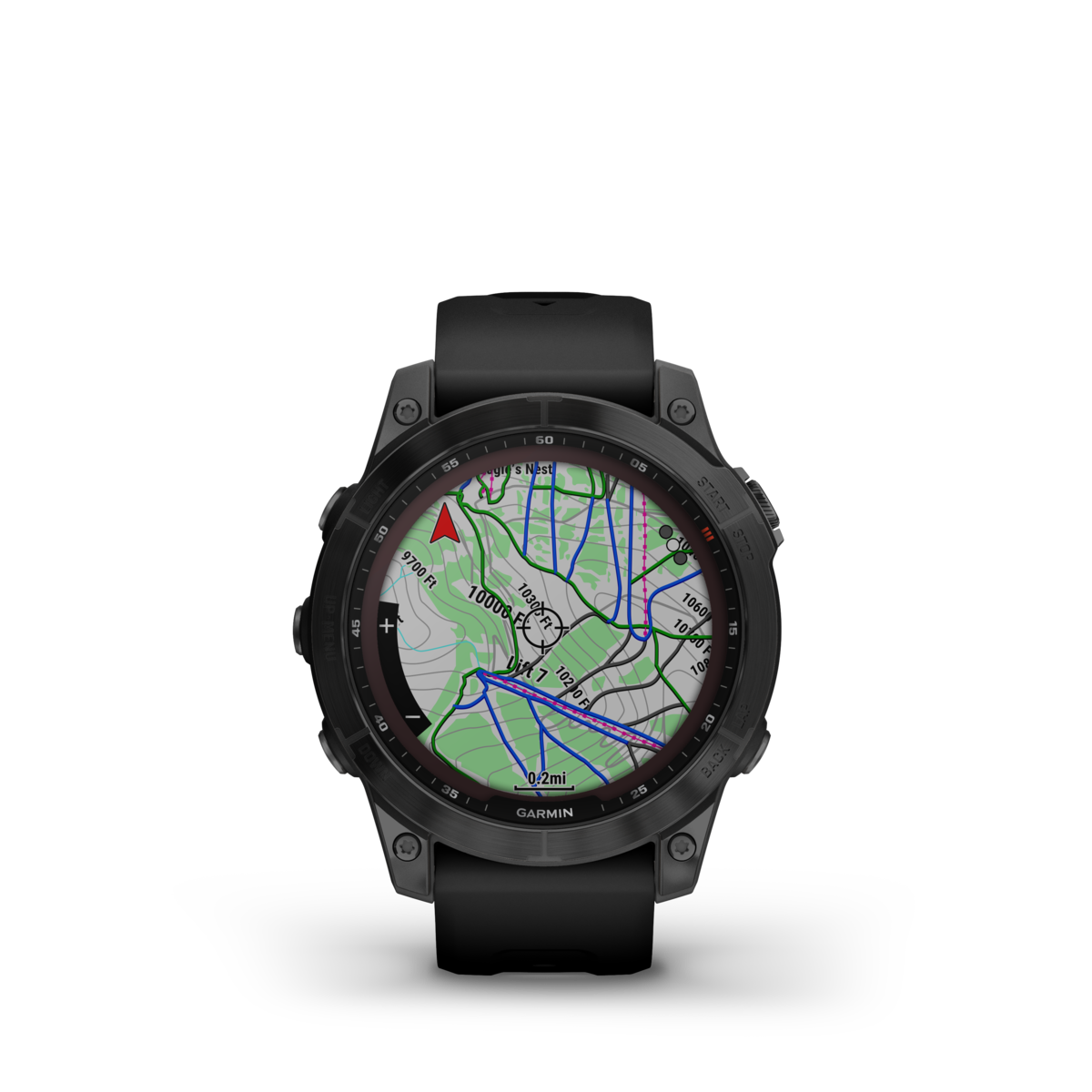 GARMIN fēnix 7 Sapphire Solar Black Polymer & Titanium Smartwatch 010-02540-35