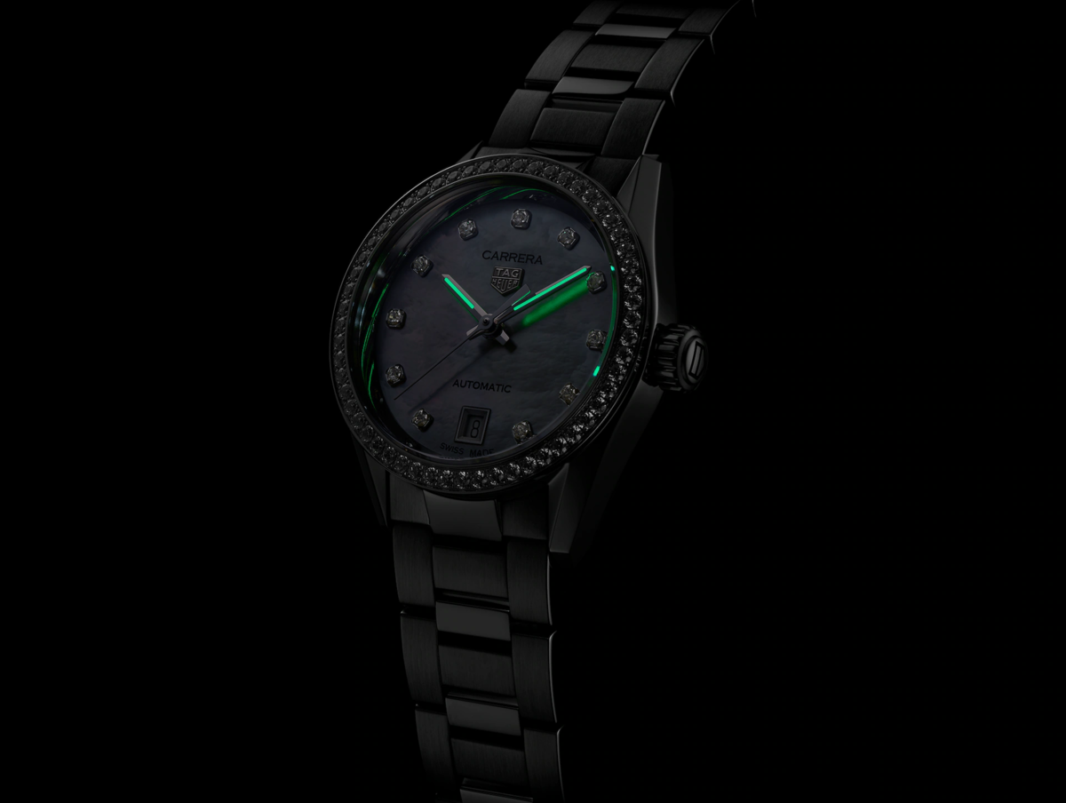 TAG Heuer Carrera Mother of Pearl Dial Diamond Set Stainless Steel Womens Watch WBN2414.BA0621