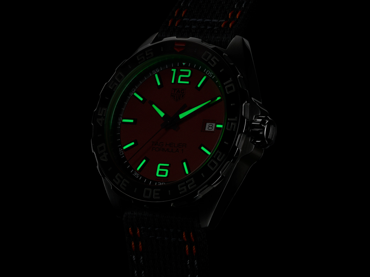 TAG Heuer Formula 1 Orange Dial Stainless Steel Mens Quartz Watch WAZ101A.FC8305