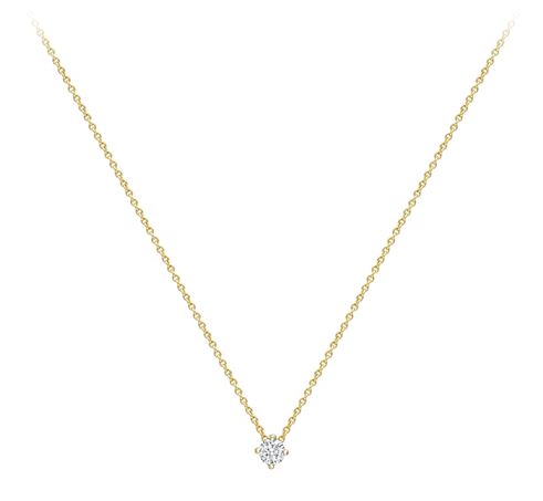 18ct Gold Claw Set 0.05ct Diamond Slider Pendant Necklace