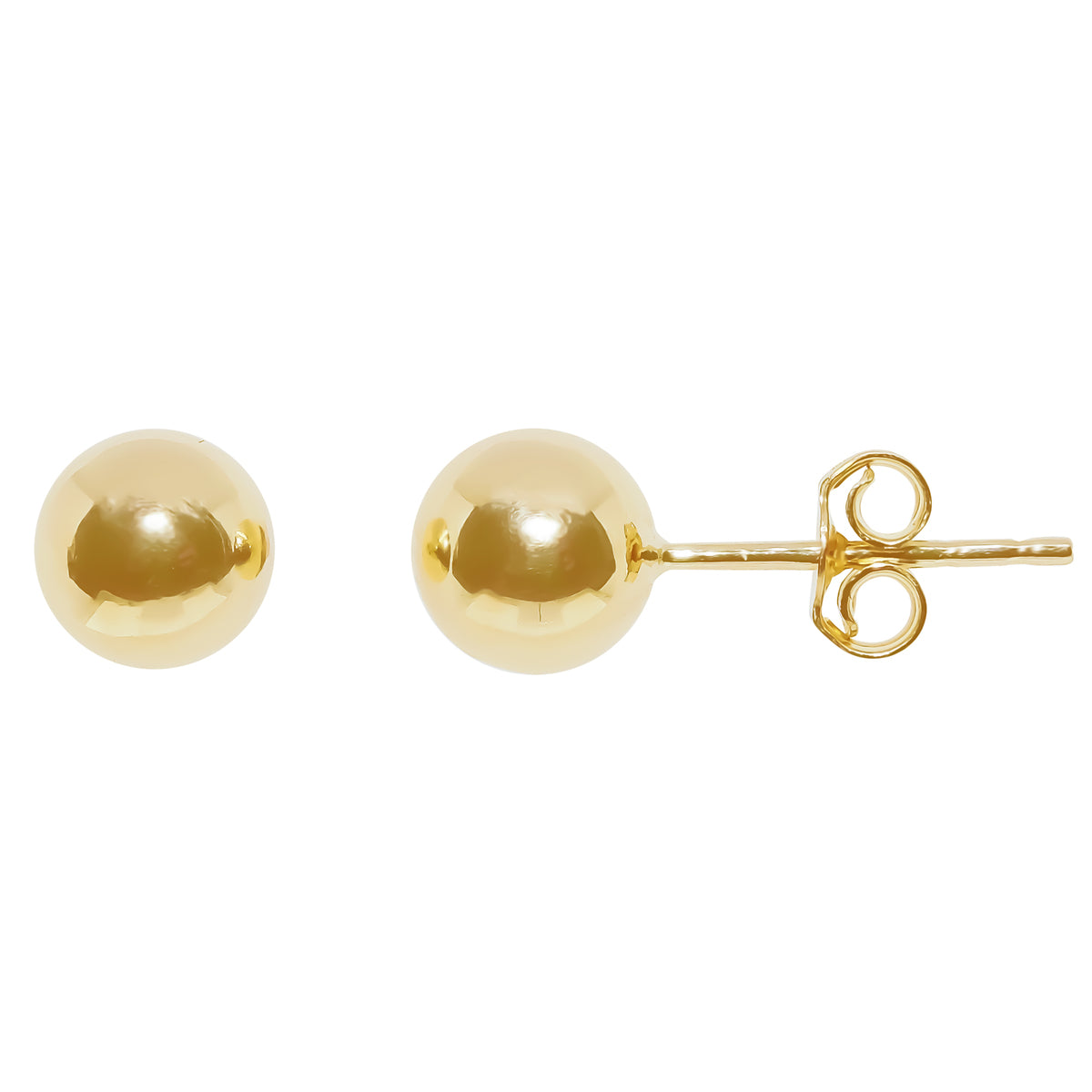 9ct Gold Classic Ball Stud Earrings (6mm)