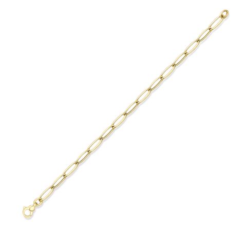 9ct Gold Elongated Oval Link Bracelet