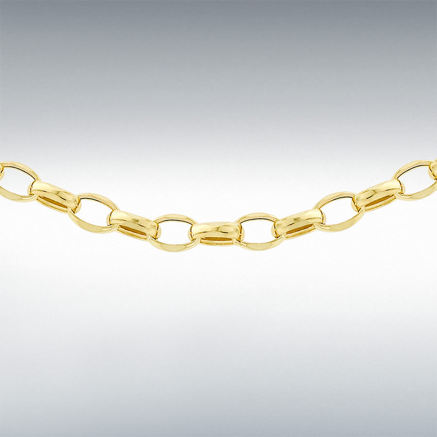 9ct Yellow Gold Hollow Belcher Chain Link 20" Necklace