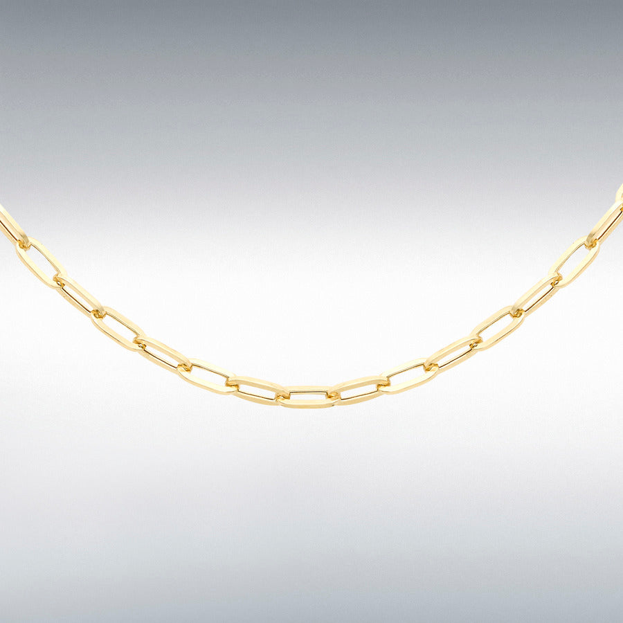 9ct Yellow Gold Paper Chain Link 18" Necklace