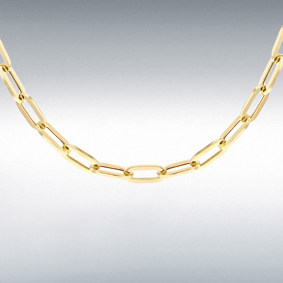 9ct Yellow Gold Paper Chain Link 20" Necklace