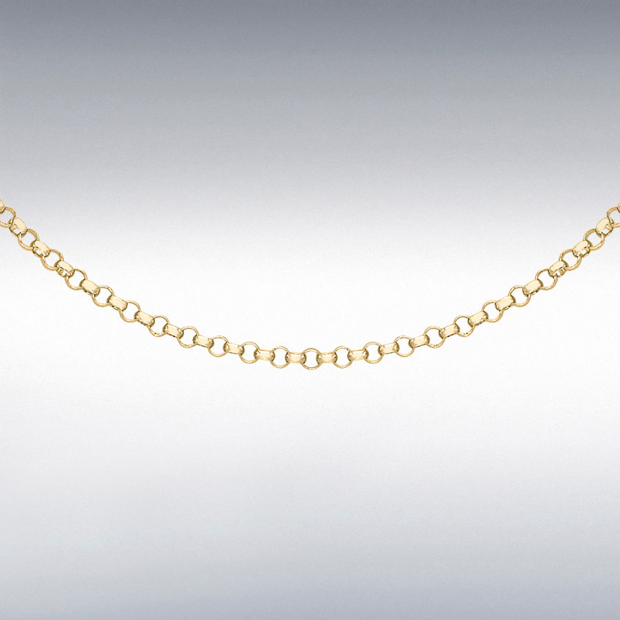 9ct Yellow Gold Round Belcher Chain Link 18" Necklace
