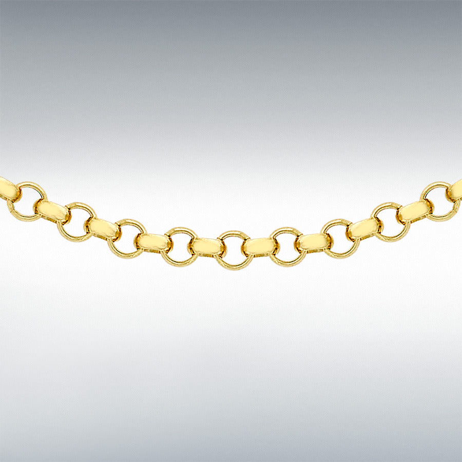 9ct Yellow Gold Round Belcher Chain Link 20" Necklace