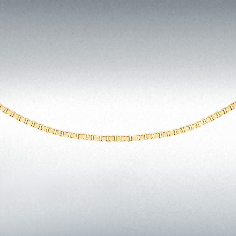 9ct Yellow Gold Venetian Box Chain Link 16" Necklace