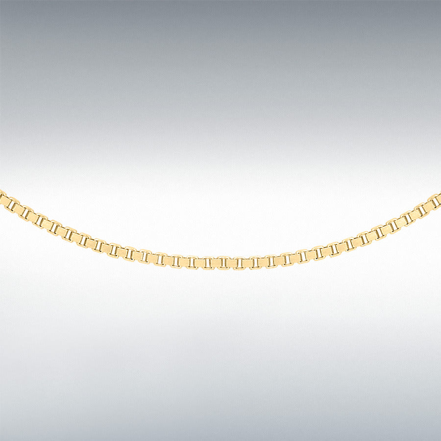 9ct Yellow Gold Venetian Box Chain Link 20" Necklace