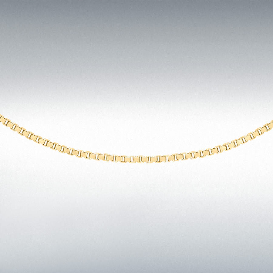 9ct Yellow Gold Venetian Box Chain Link 20" Necklace