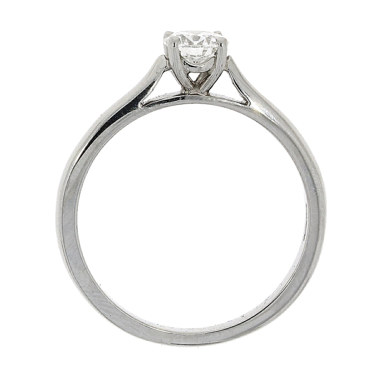 Platinum Solitaire 4 Claw Set 0.45ct Single Stone Diamond Ring