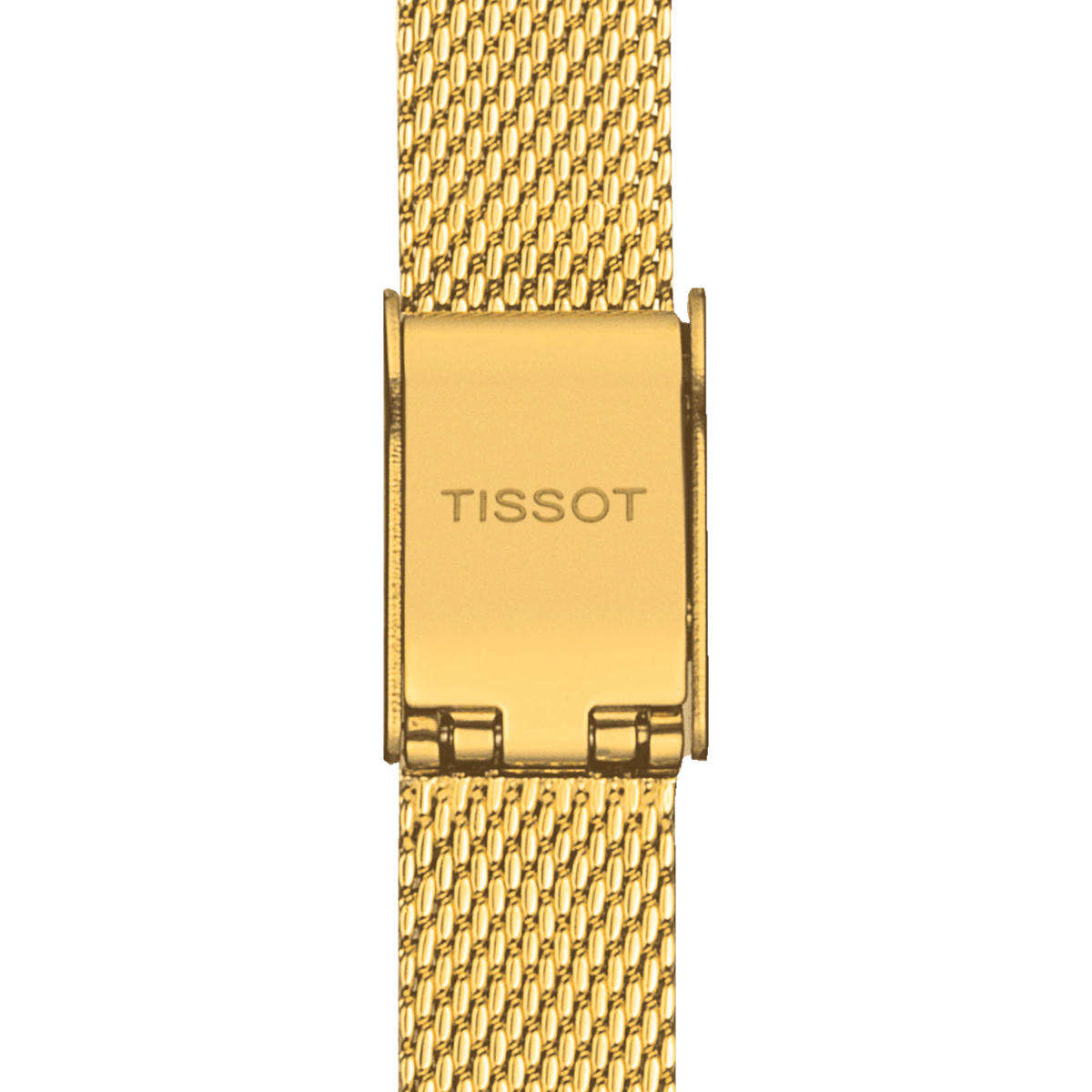 Tissot Lovely Square Silver Dial PVD Gold Plated Womens Quartz Watch T0581093303100