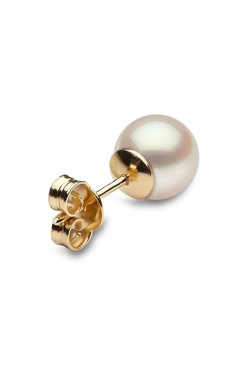 YOKO London 18ct Gold 8mm Cultured Freshwater Pearl Stud Earrings