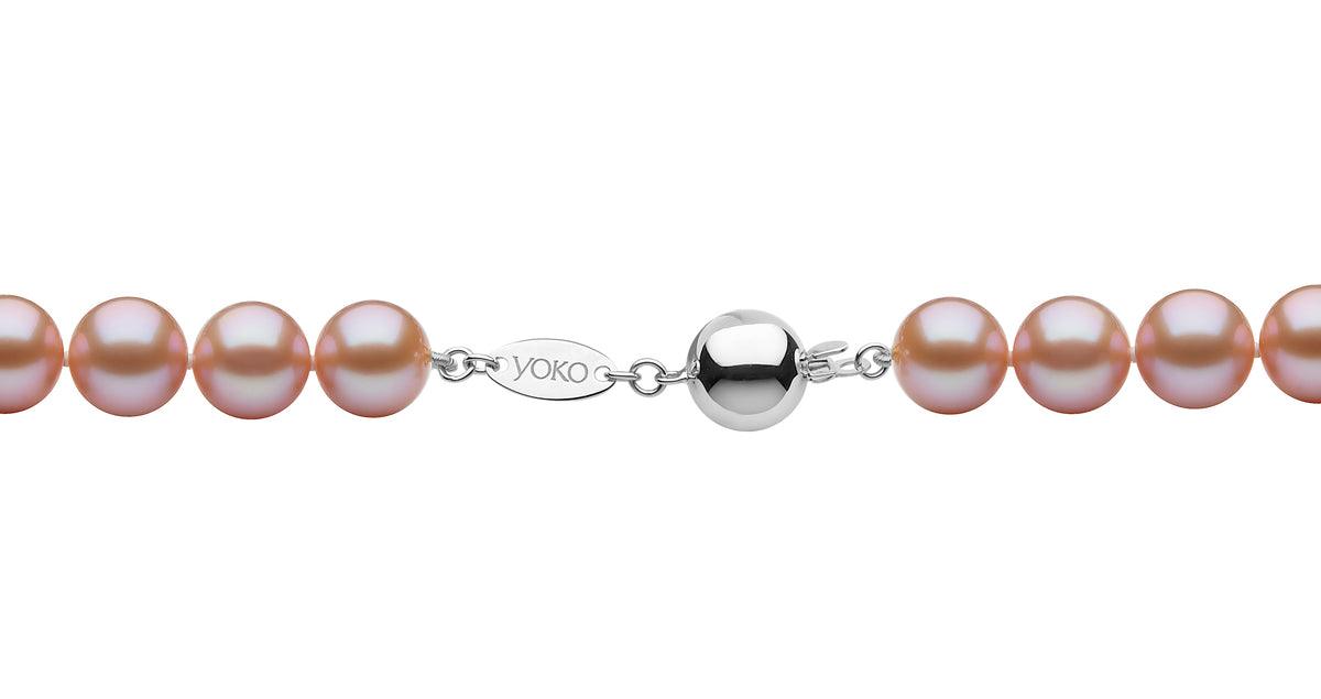 YOKO London 8mm Pink Cultured Freshwater Pearl 18" Necklace
