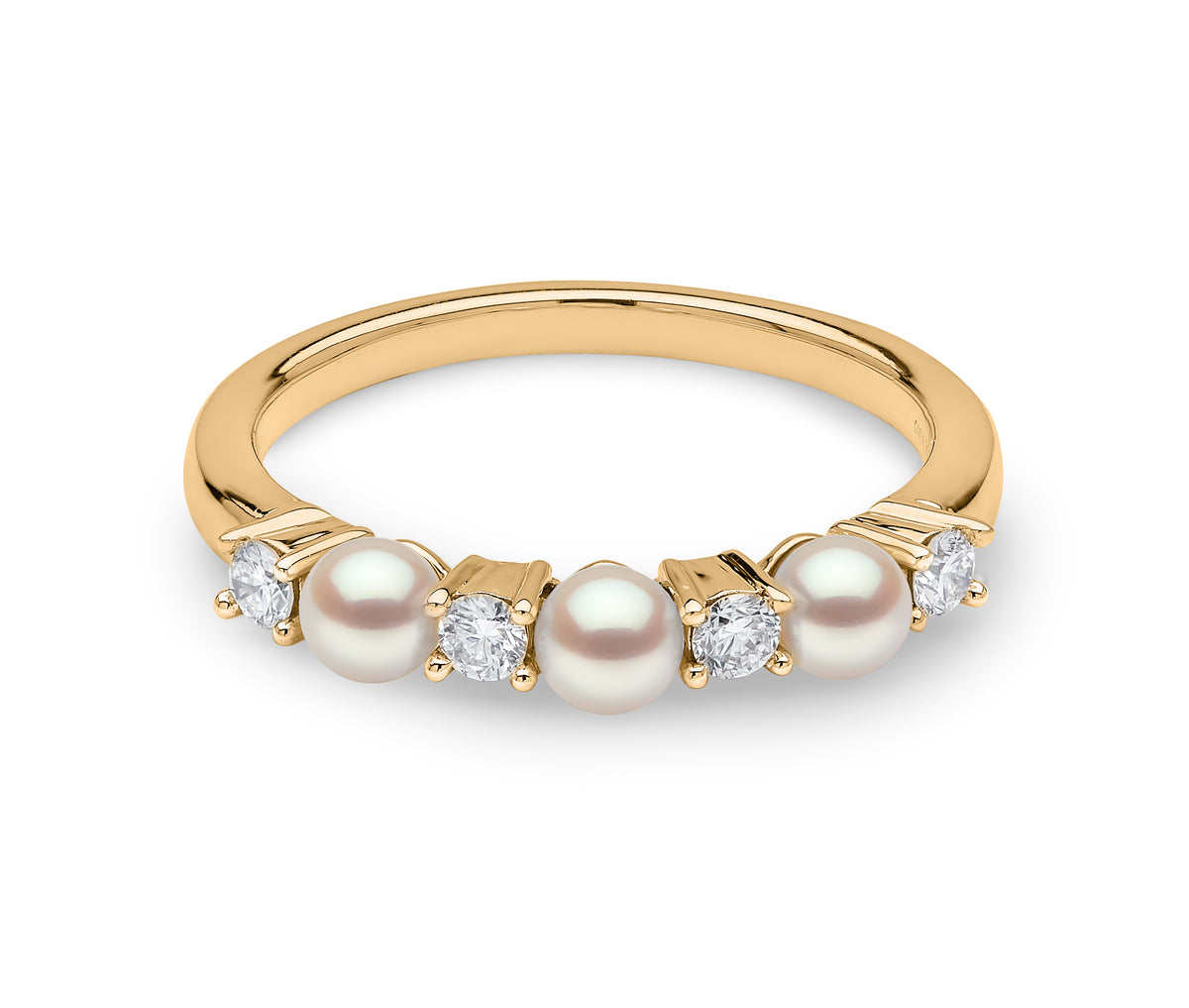 YOKO London Eclipse 18ct Gold, Pearl & Diamond Set Ring