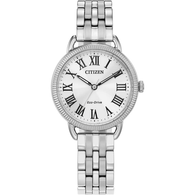 Citizen Eco-Drive White Dial Stainless Steel Womens Watch EM1050-56A